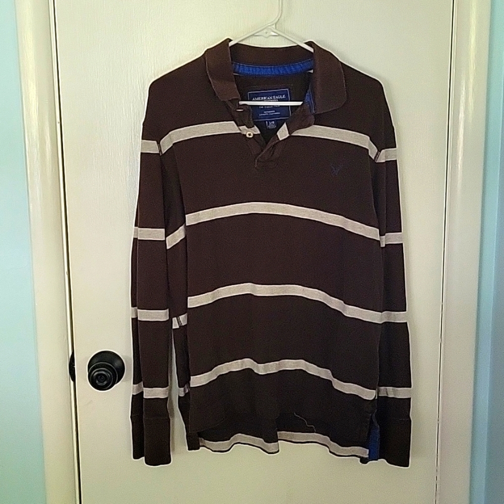 American eagle long sleeve brown shirt